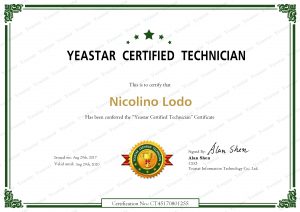 Nicolino Lodo, tecnico certificato Yeastar