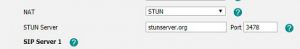 Configrazione STUN server