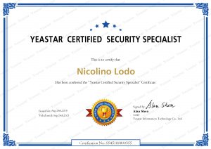 Certificato Yeastar Certified Security Specialist