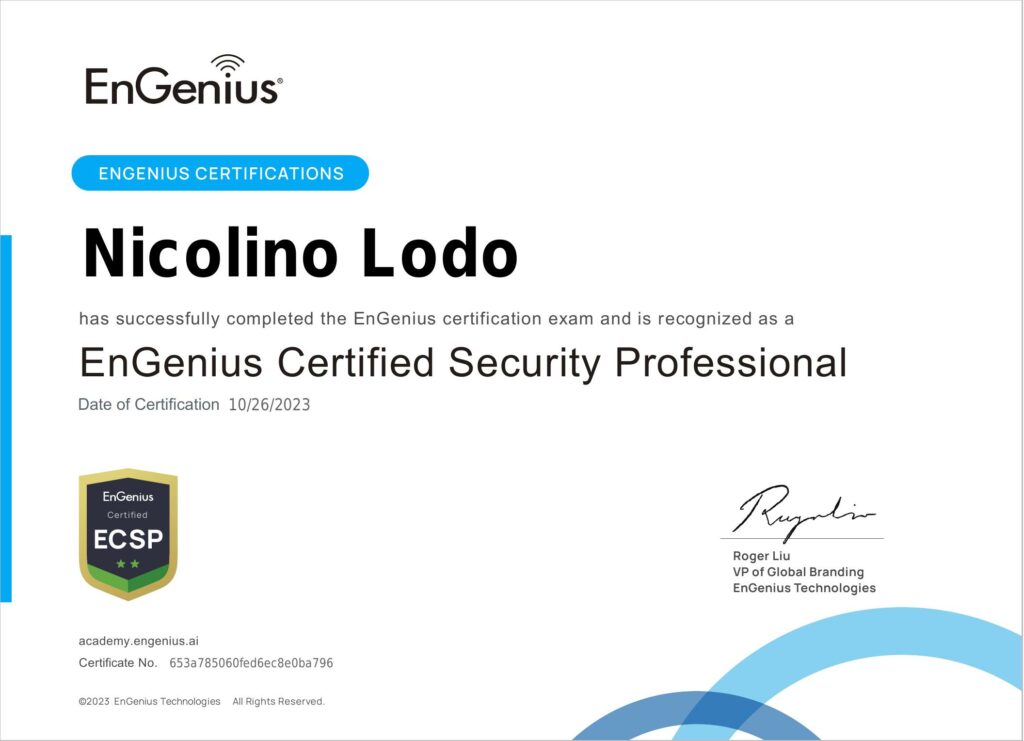 Engenius Certified Security Professional